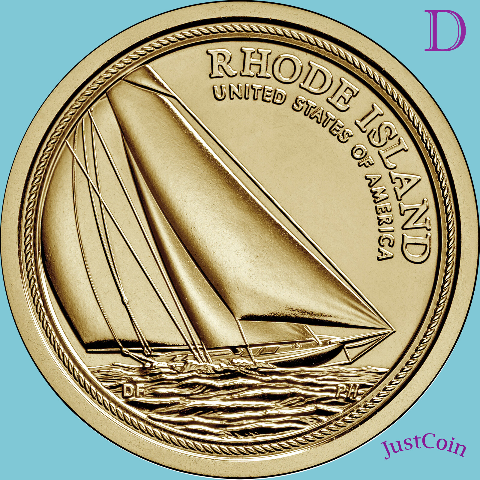 2022-D RHODE ISLAND (RI) INNOVATION UNCIRCULATED DOLLAR (D) DENVER MINT