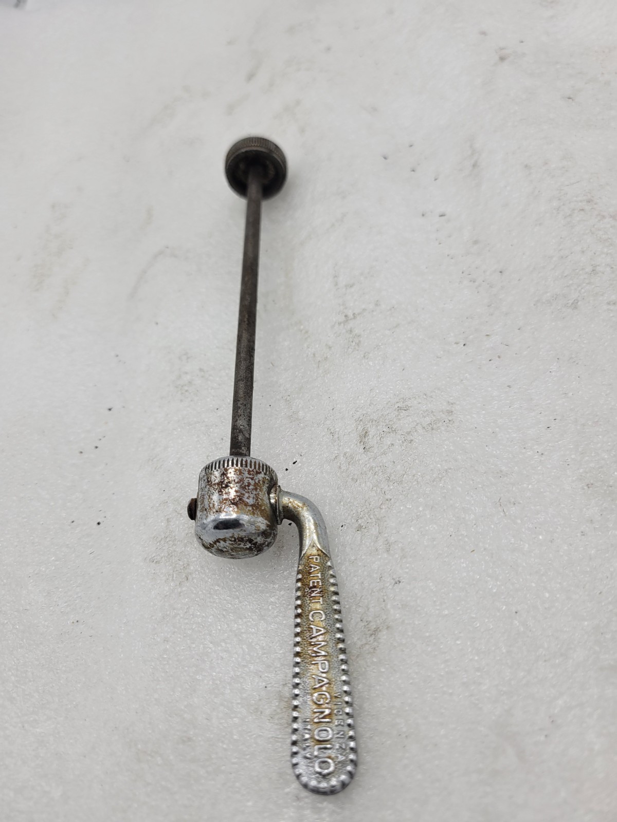 Vintage Campagnolo Quick Release Skewer FRONT -used-missing springs