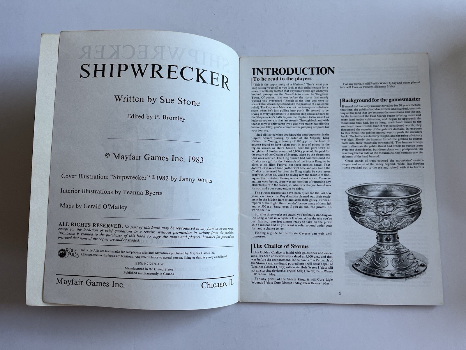 Advanced Dungeons and Dragons Shipwrecked Mayfair 1983