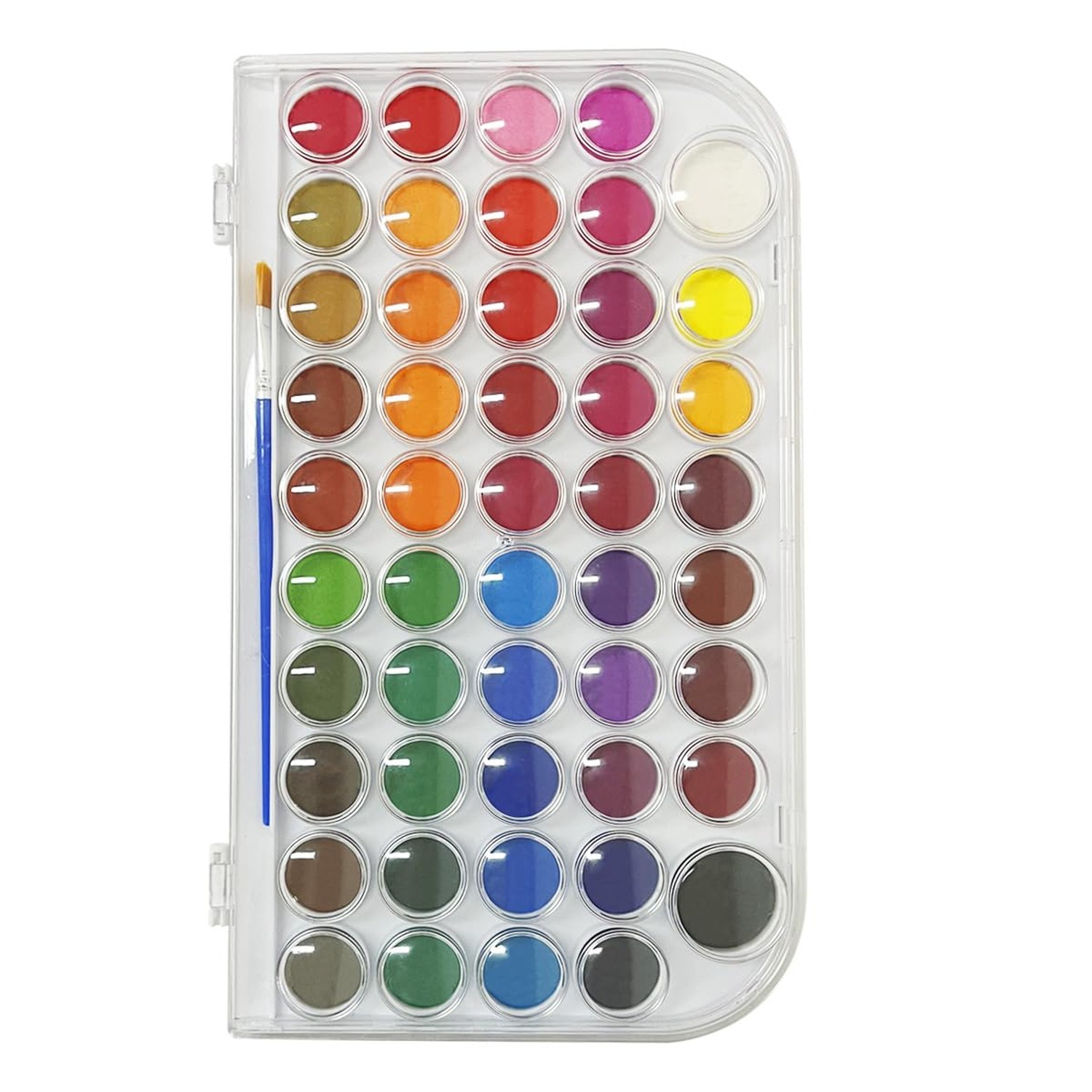 48 Colors portable Watercolor Paint Set ，Reusable Watercolor Paint and Pa