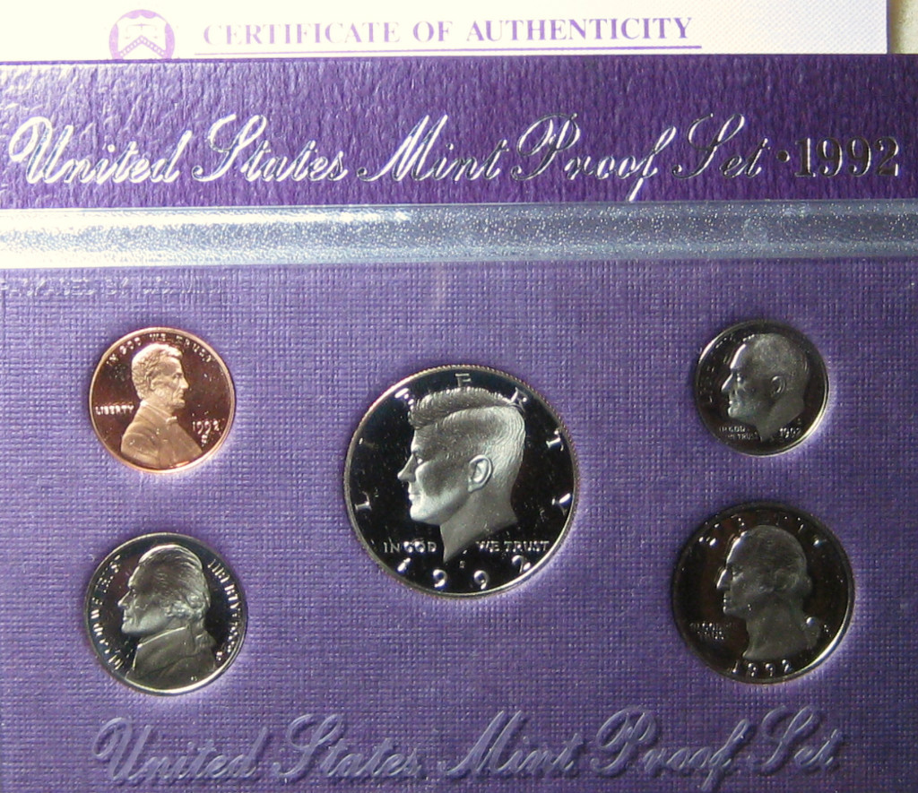 1992-S US PROOF SET WITH ALL ORIGINAL PACKAGING AND COA!!!