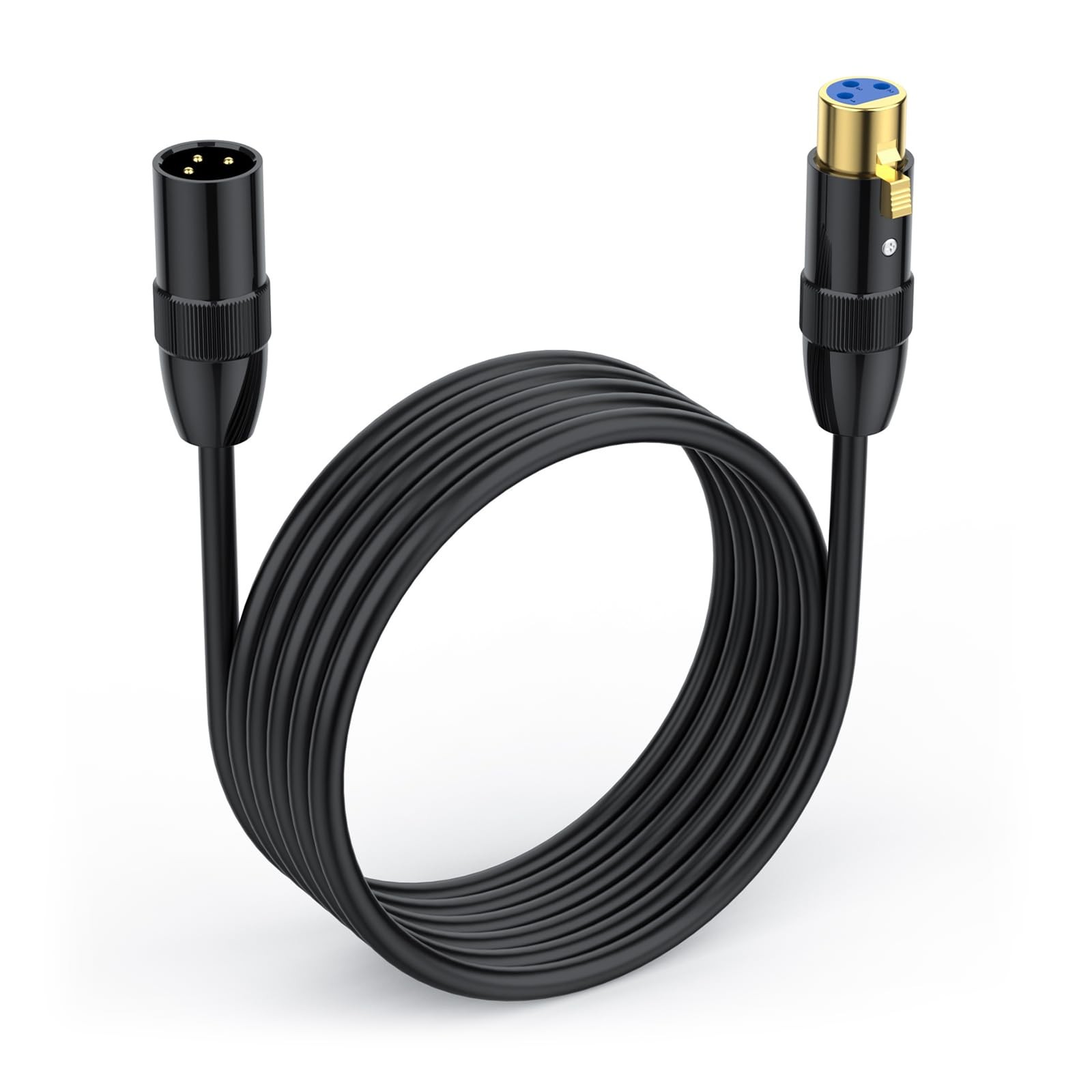5ft XLR Male to Female Microphone Cable Gold Plated Oxygen-Free Balanced