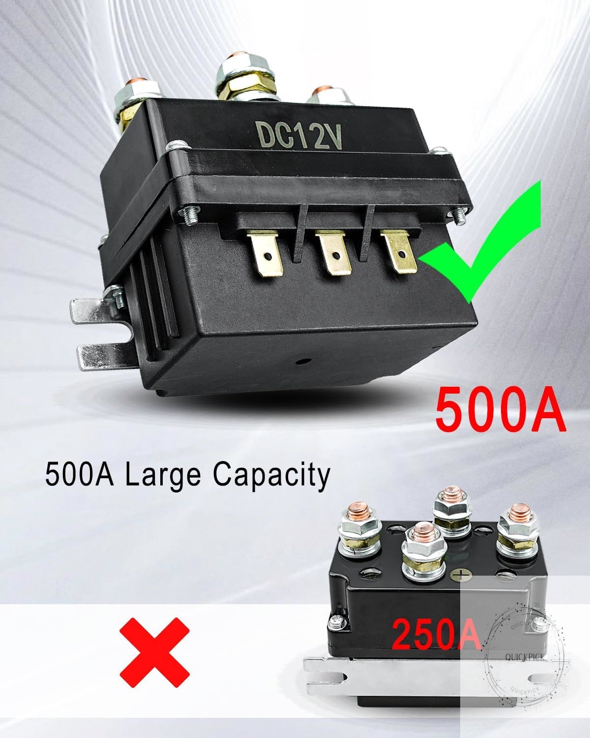 Pre-Wired Winch Control Box Kit 12V 500A Winch Solenoid Contactor Relay Wireless