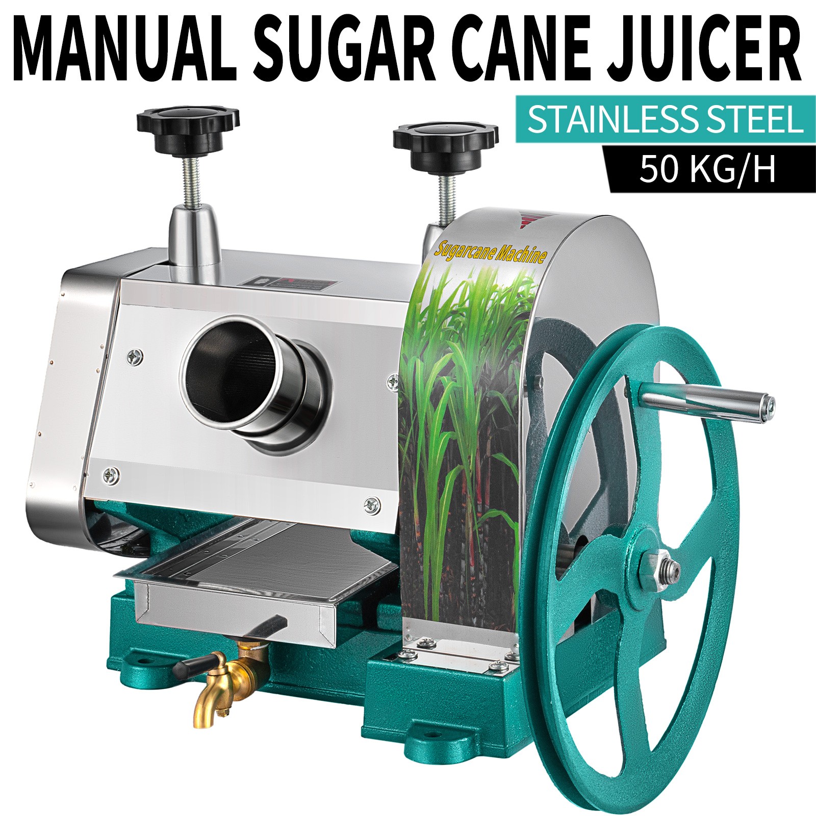 Commercial Sugar Cane Press Machine Juicer Juice Squeeze Extractor Mill 110lb/h