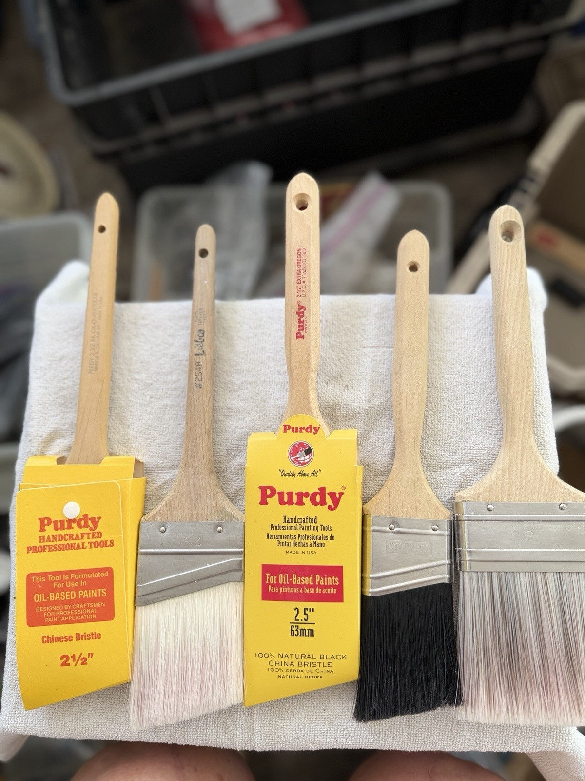 Lot Of 3 Purdy Handcrafted Professional Painting Brushes And painting Tools