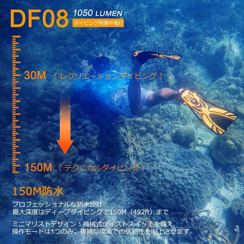 SecurityIng Waterproof 1000 Lumens LED Diving Flashlight Underwater 150m Super
