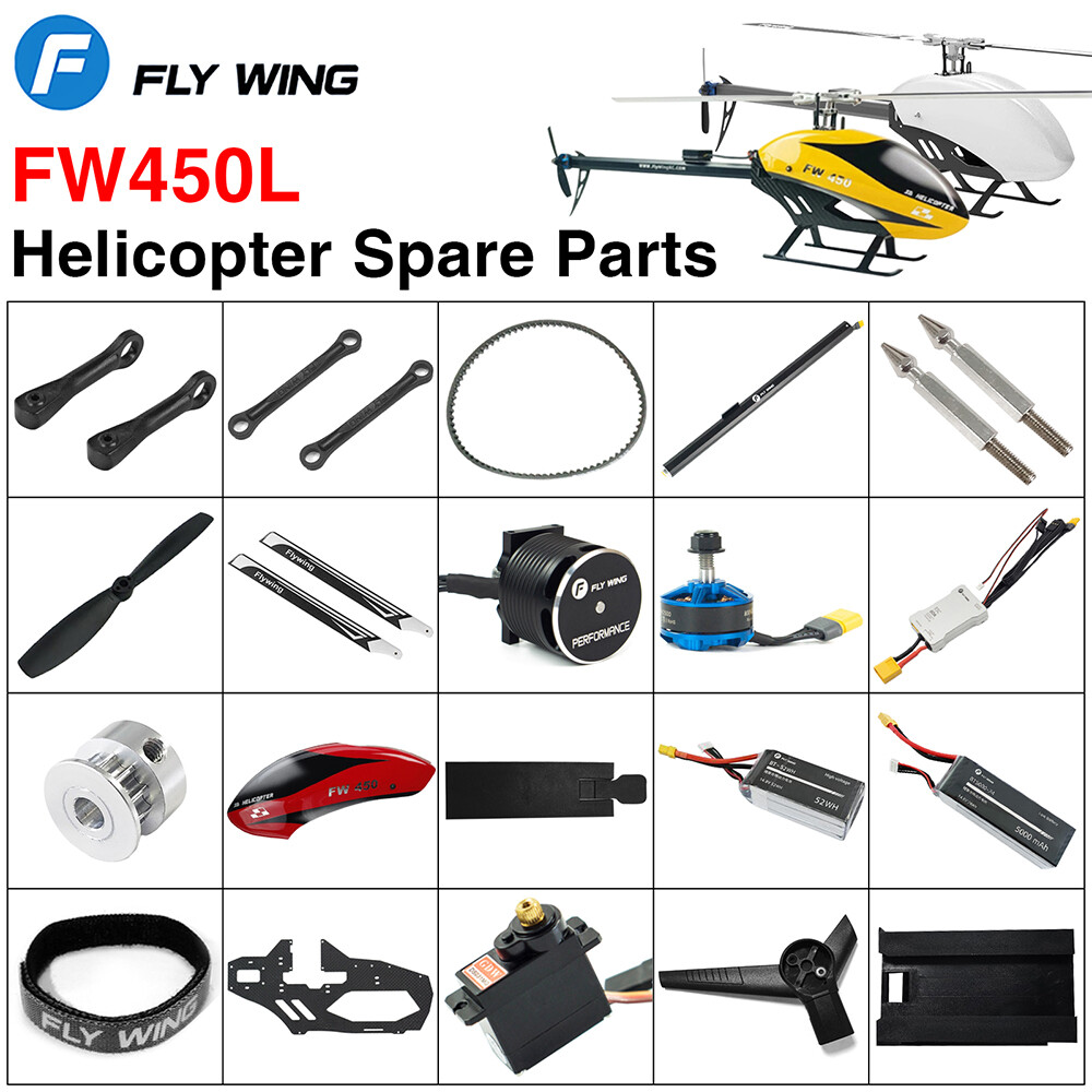 Flywing FW450L RC Helicopter Parts Original and Upgrade Battery Motor ESC Servo