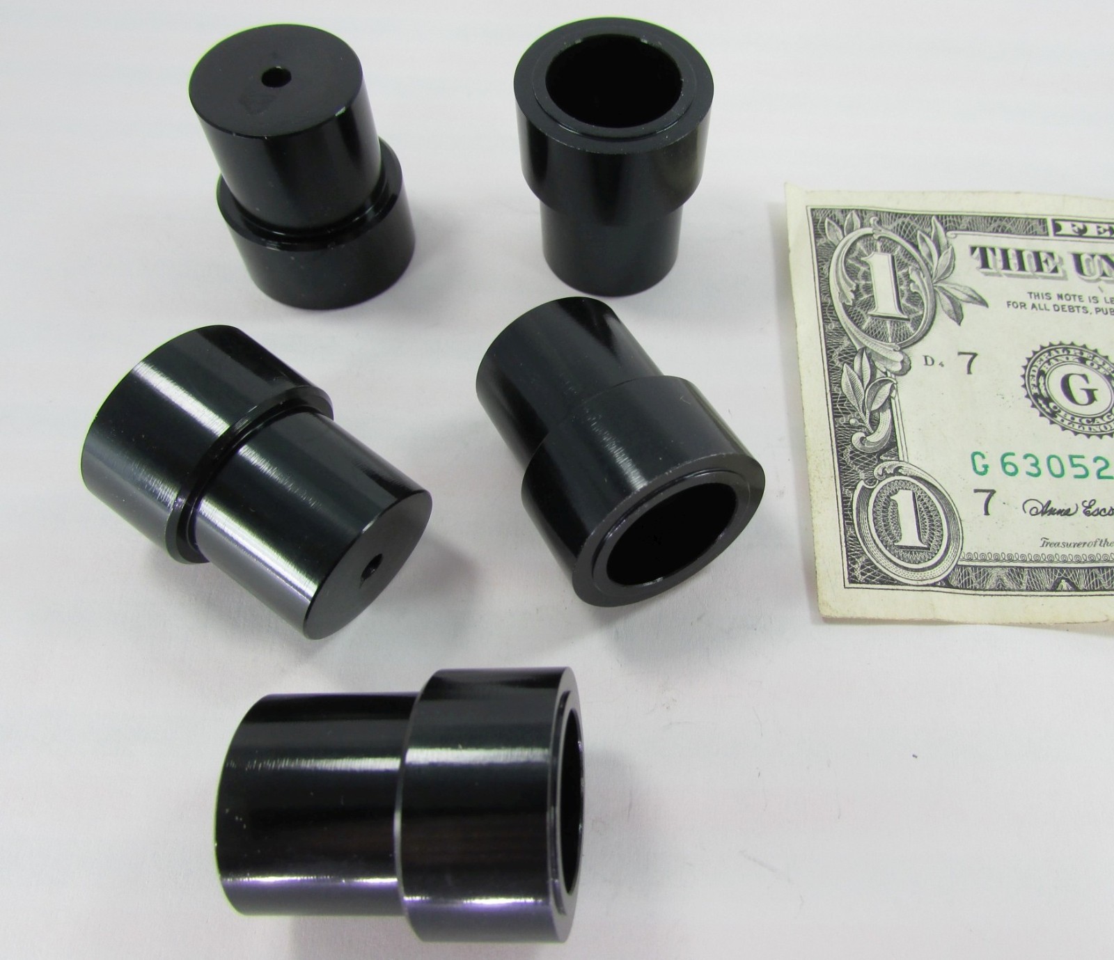 Lot 5 Unknown Black Aluminum Reduction Pressure Caps Bushings Plugs 7124-602