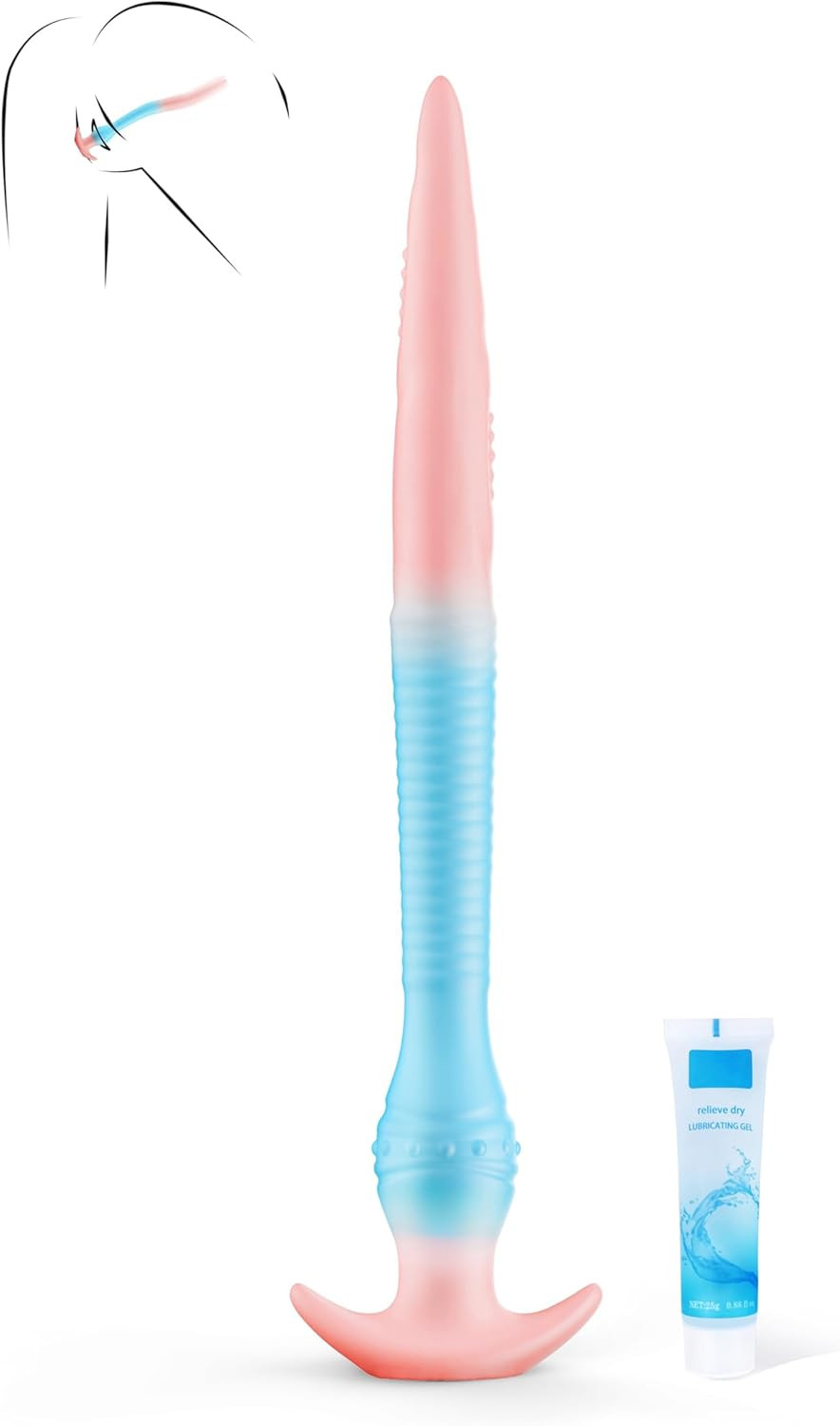 Anal Toys Long Dildo,11.4 Inch Fantasy Dildos for Prostate Massager & Anal Train