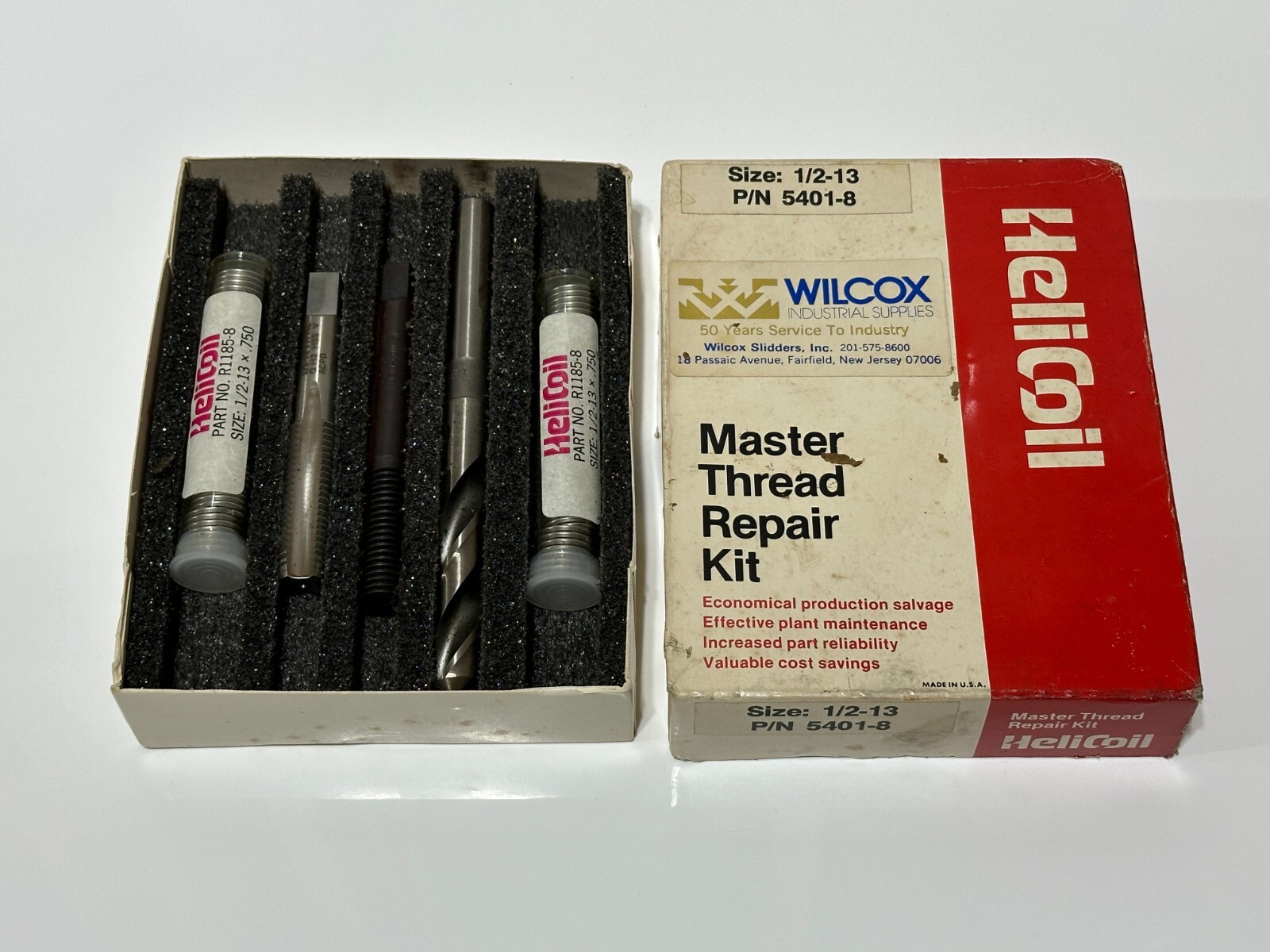 HeliCoil Master Thread Kit Set - Size 1/2-13 P/N 5401-8 - Made in the USA