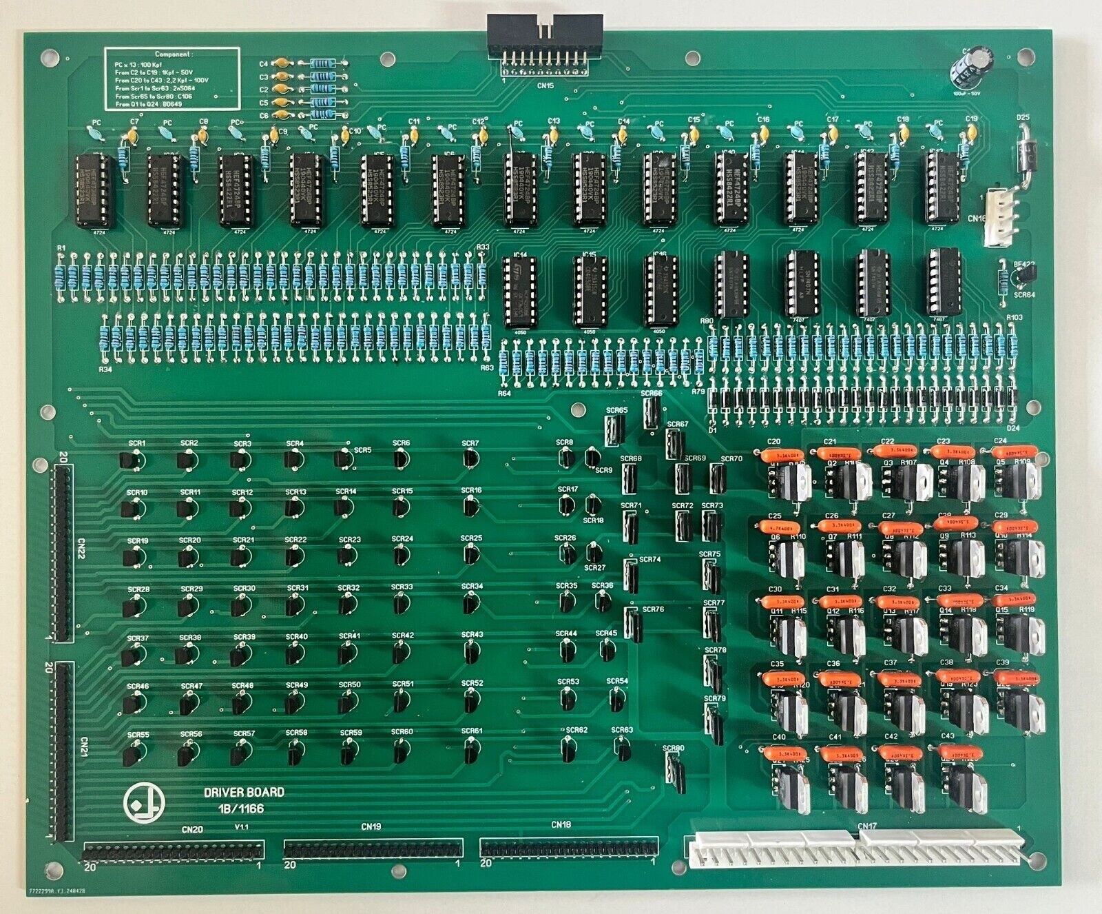 Zaccaria Driver Board 1b1166 repro pinball board