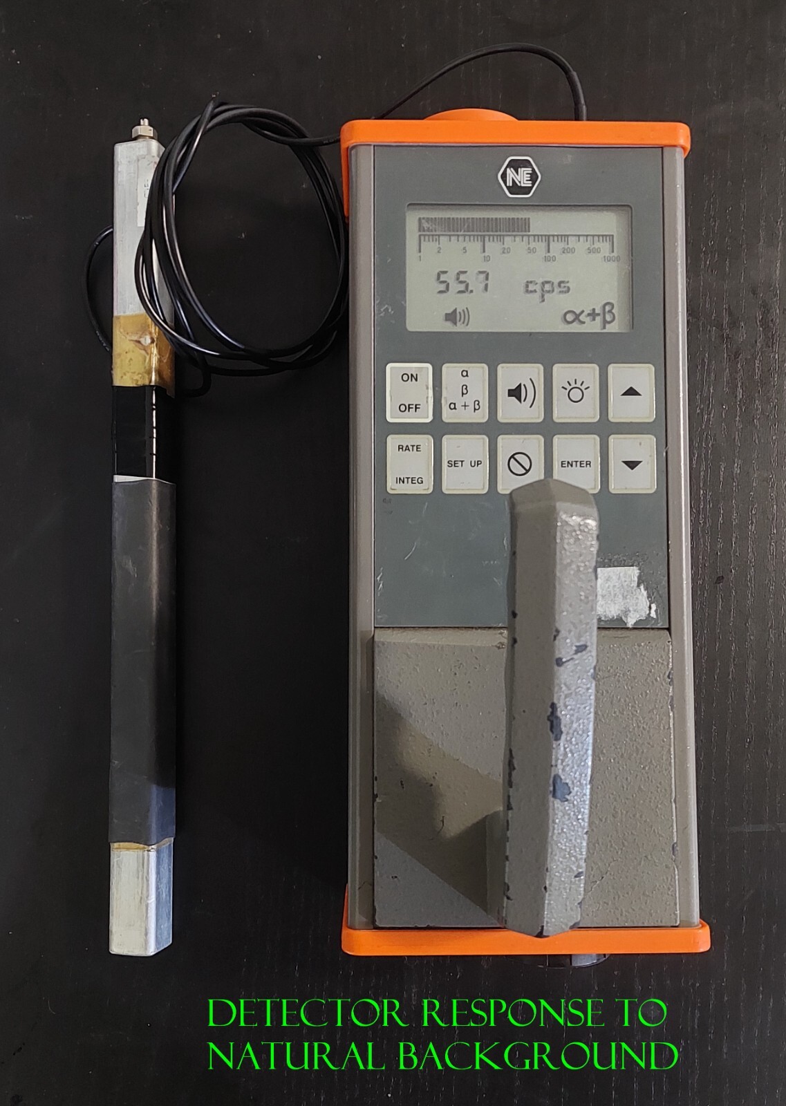 ALPHA SPECTRA NaI(Tl) 12.7*12.7*76 mm scintillation detector with  BNC cable
