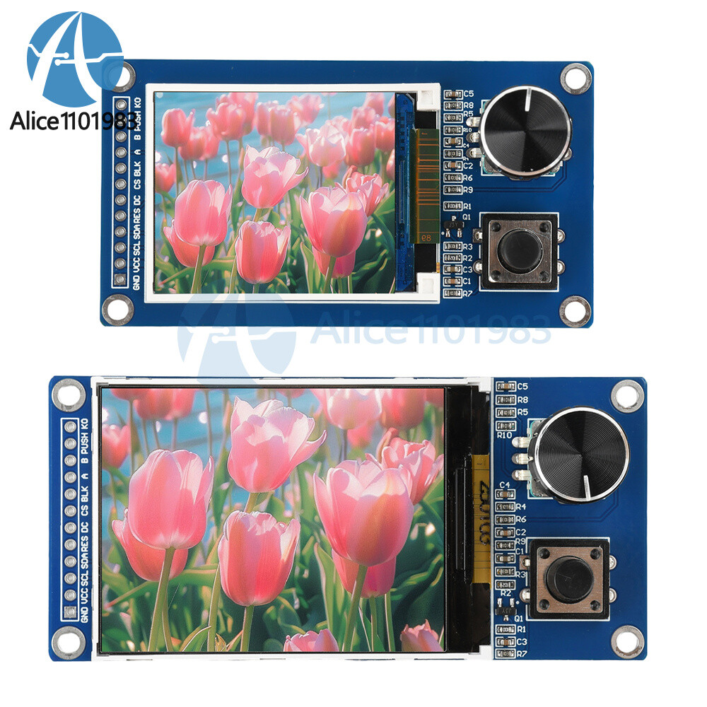 1.8/2.4inch LCD TFT Screen Display Module with EC11 Rotary Encoder SPI Interface