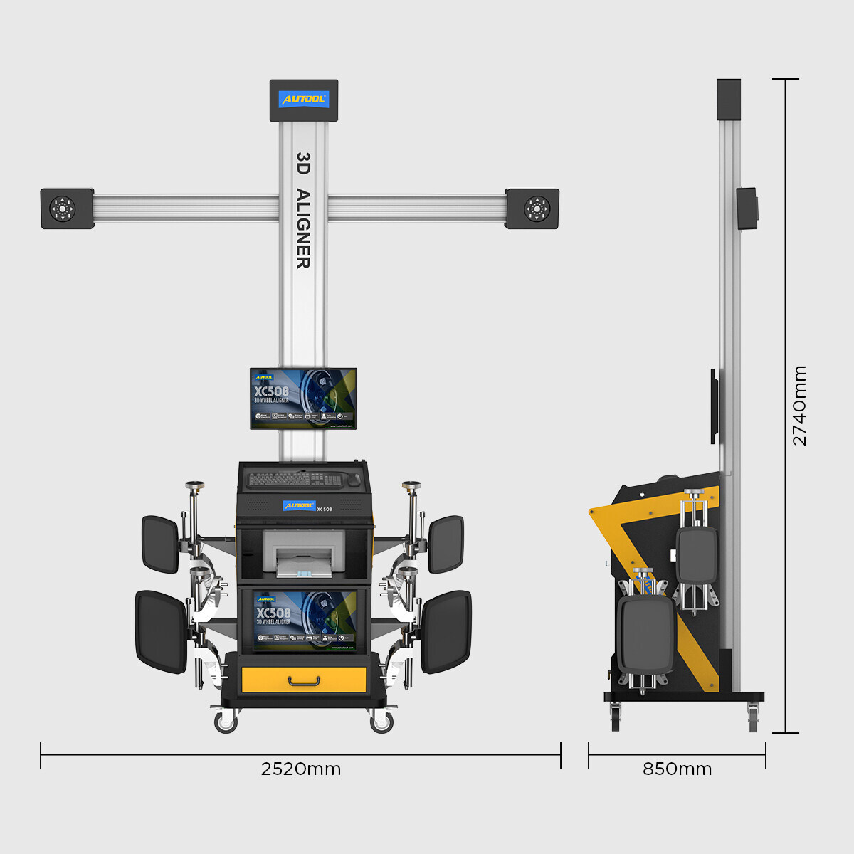 AUTOOL 3D Wheel Alignment Machine Fully Automatic Tracking Tire Aligner System