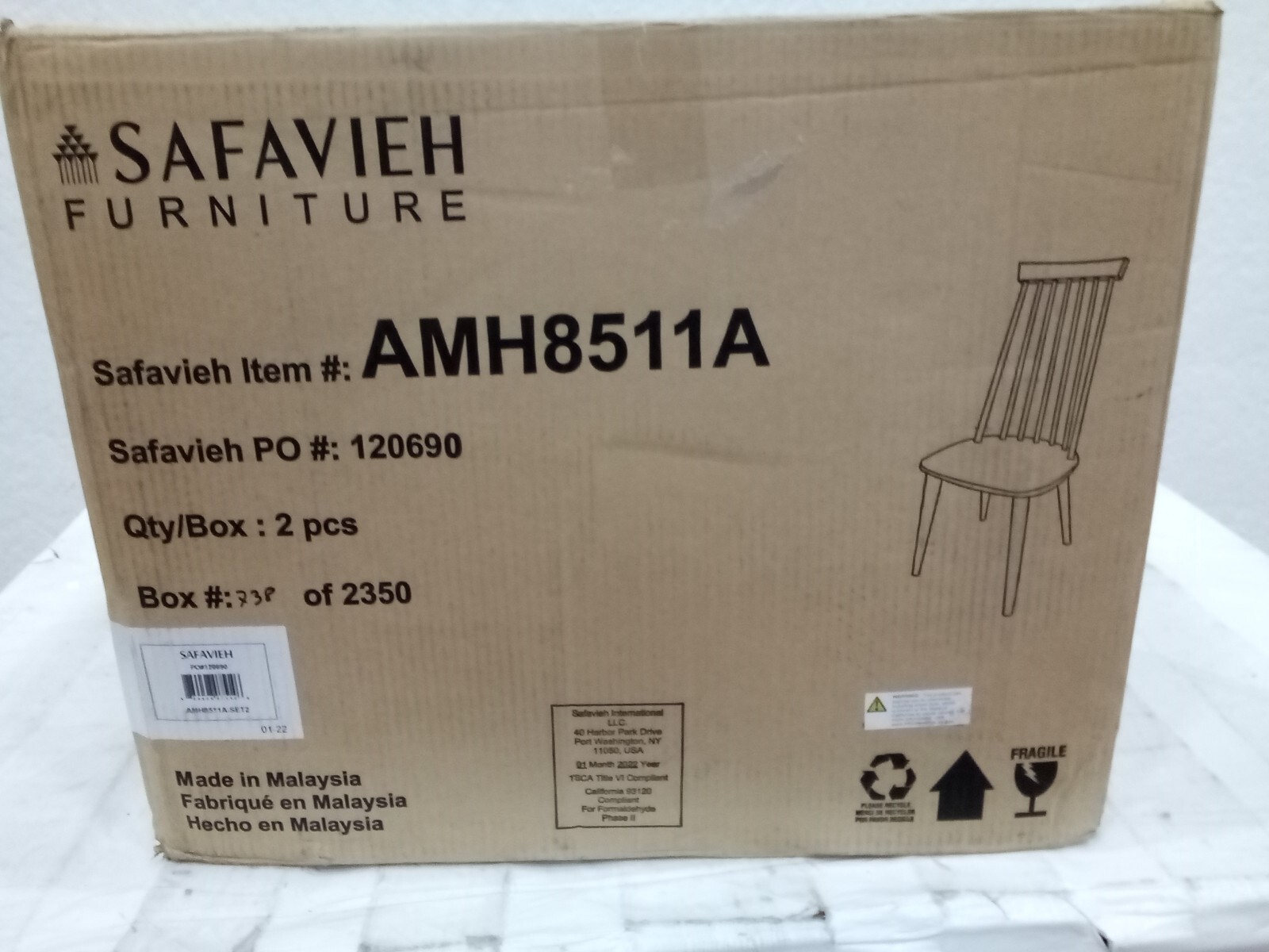 Safavieh BURRIS SIDE CHAIR, Reduced Price 2172712277 AMH8511A-SET2