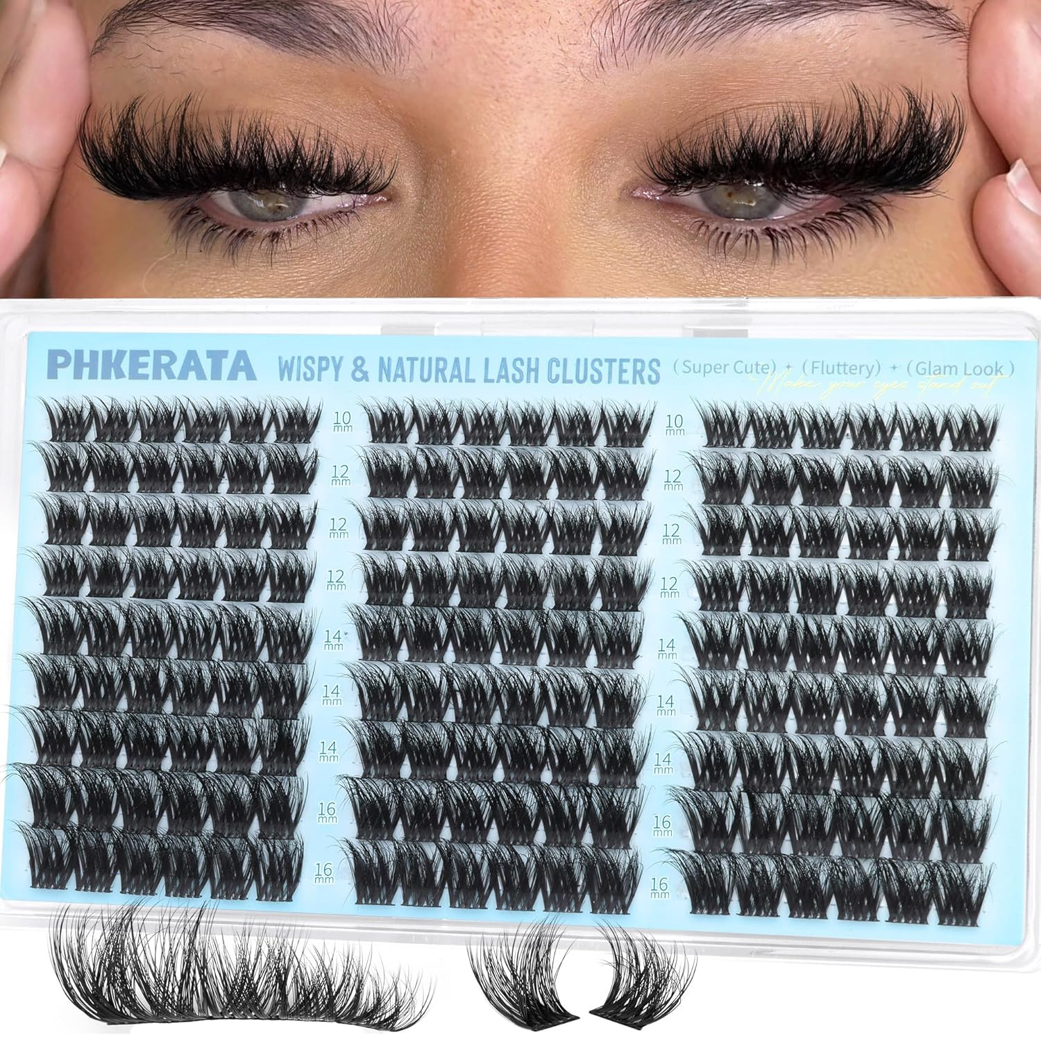 Fluffy Lash Clusters Wispy Eyelash Clusters Natural C Curl Cluster Eyelash Exten