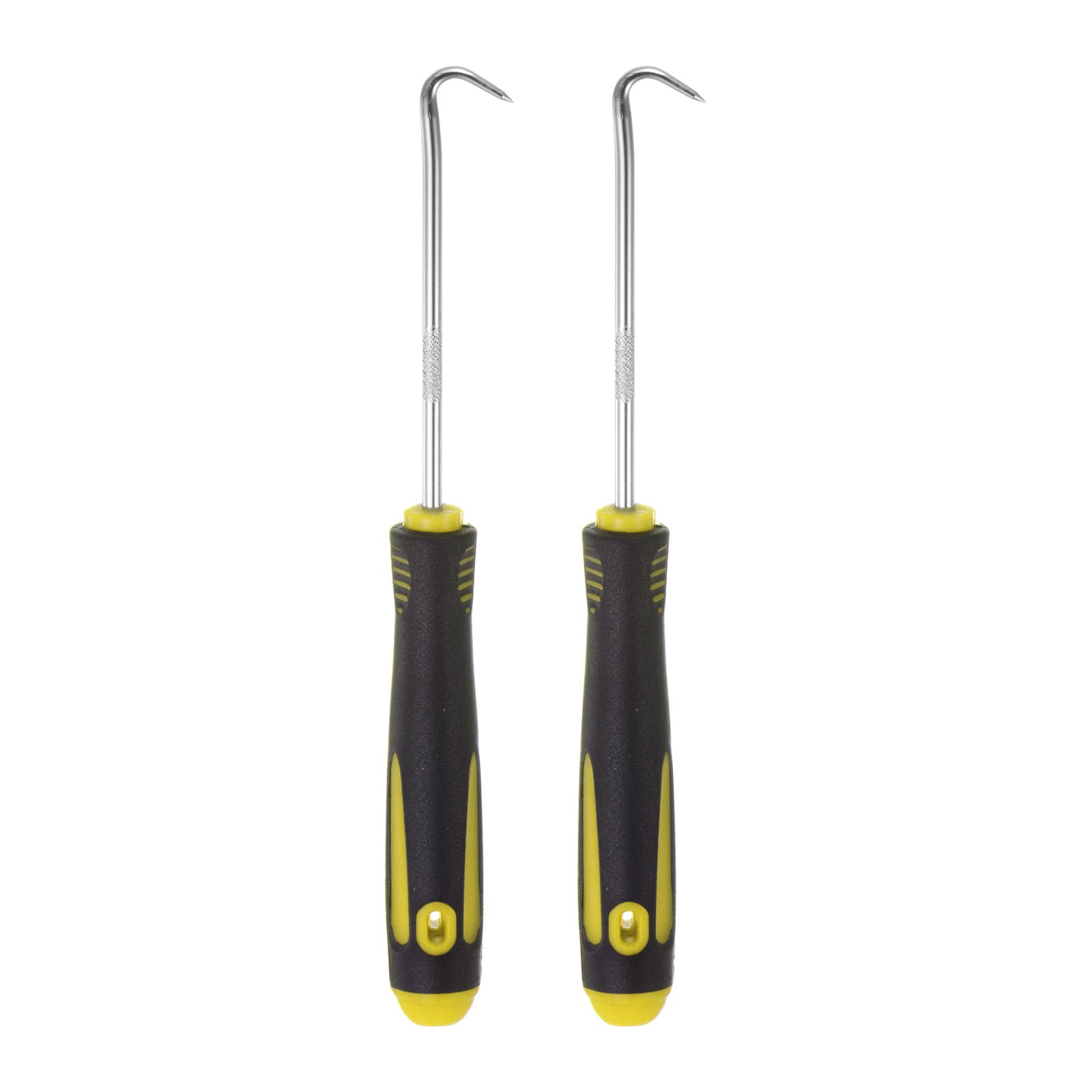 2pcs 45 Degree Picks 165mm Zinc Alloy Rubber for O Rings Black Yellow