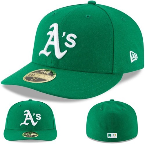 New Era Oakland Athletics Green Fitted Hat MLB Authentic Classic Low Profile