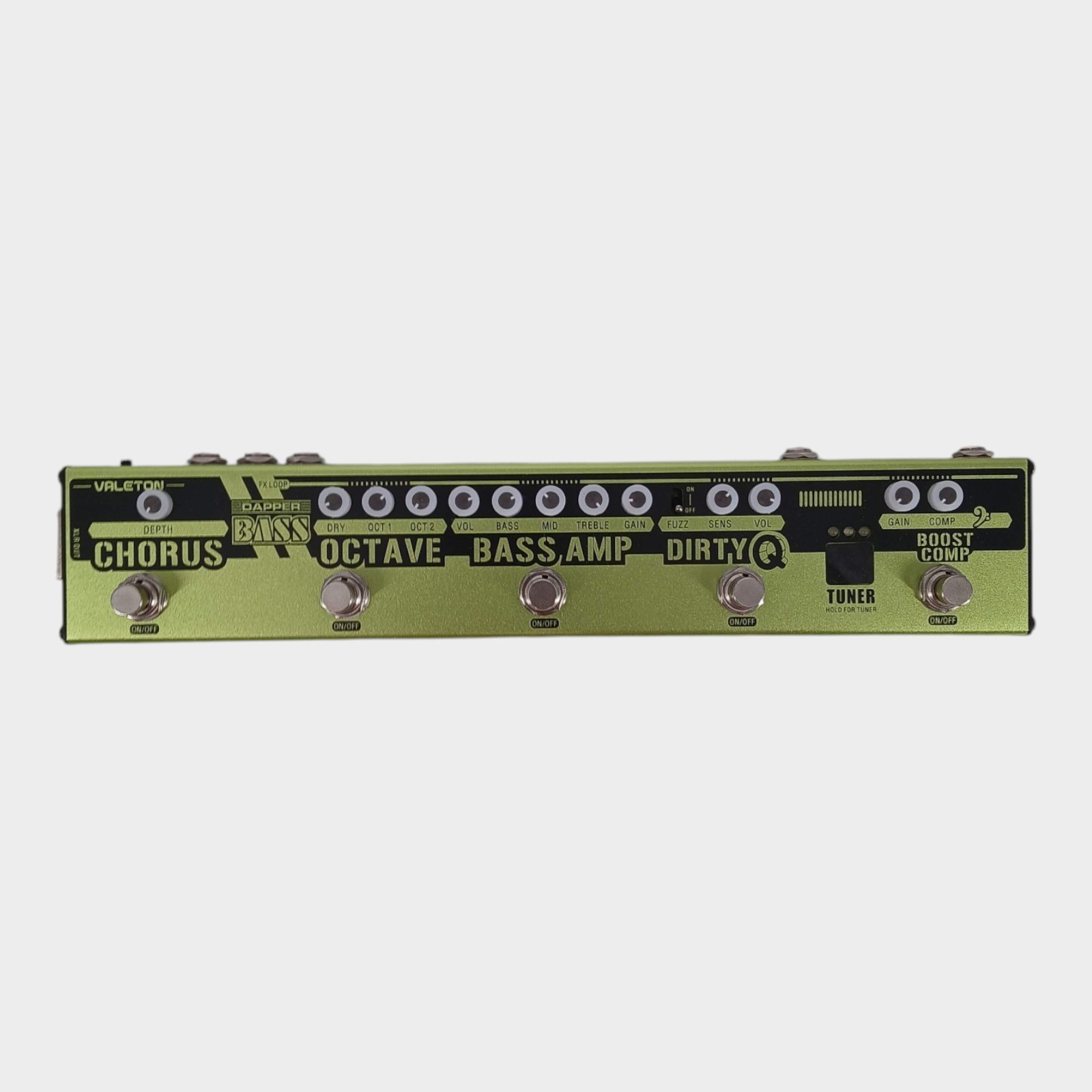 Valeton Dapper Bass Guitar Multi Effects Pedal Strip Bass Tuner Chorus Octaver