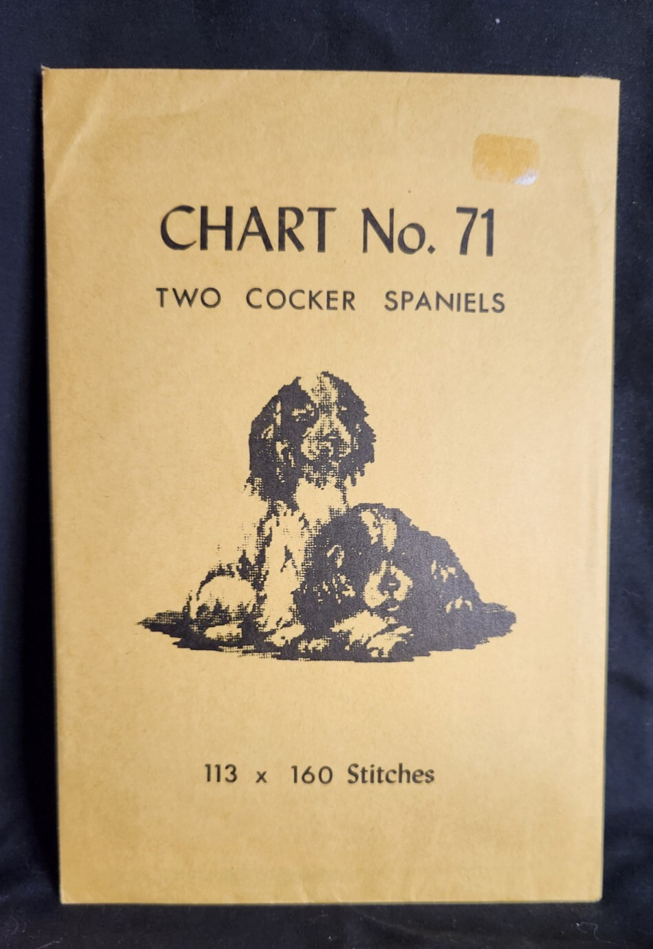 Babs Fuhrmann Petit Point Chart No. 71 Two Cocker Spaniels 113x160 Rare Vtg