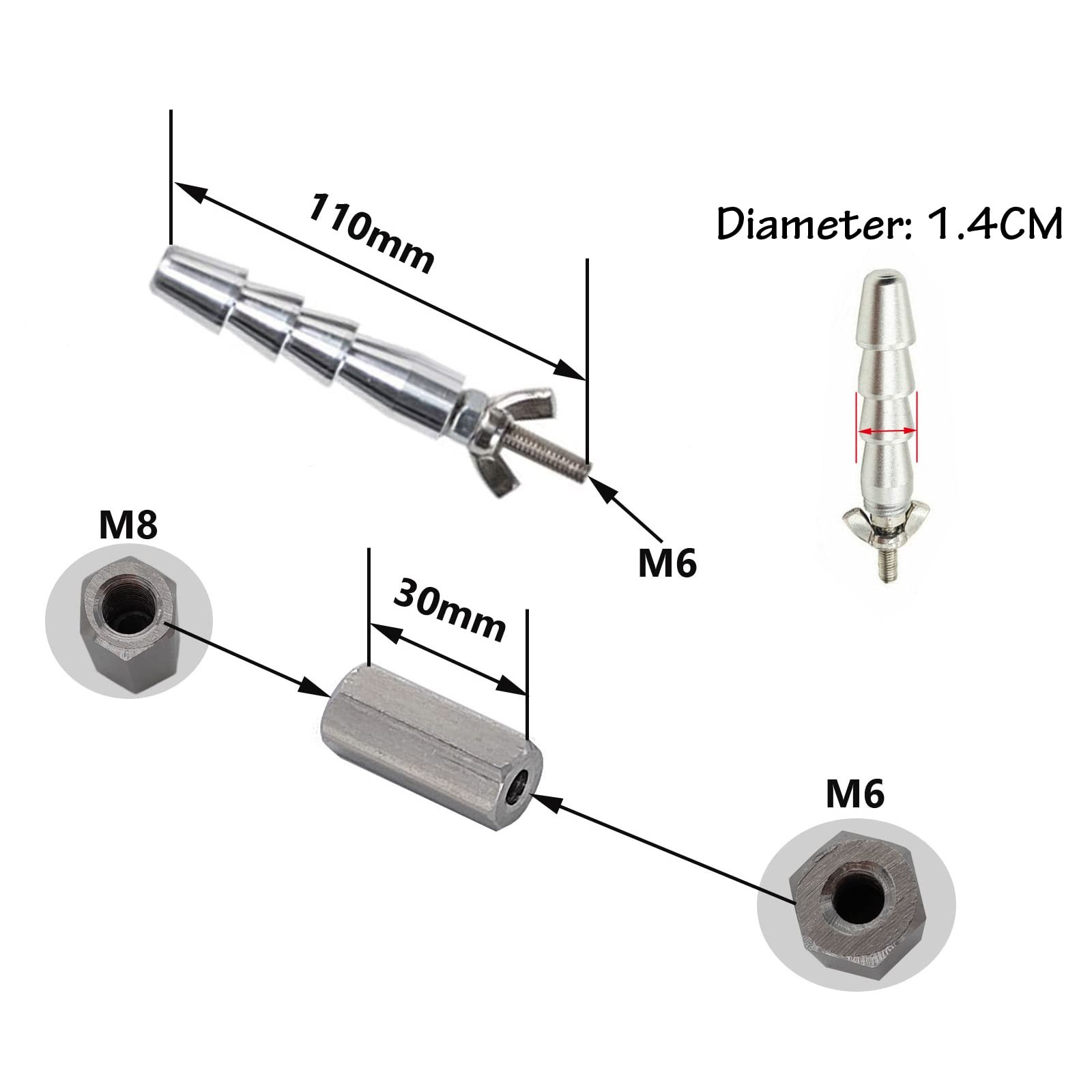 14mm Diameter End Connector DIY Design M8 Reciprocating Linear Actuator Tool