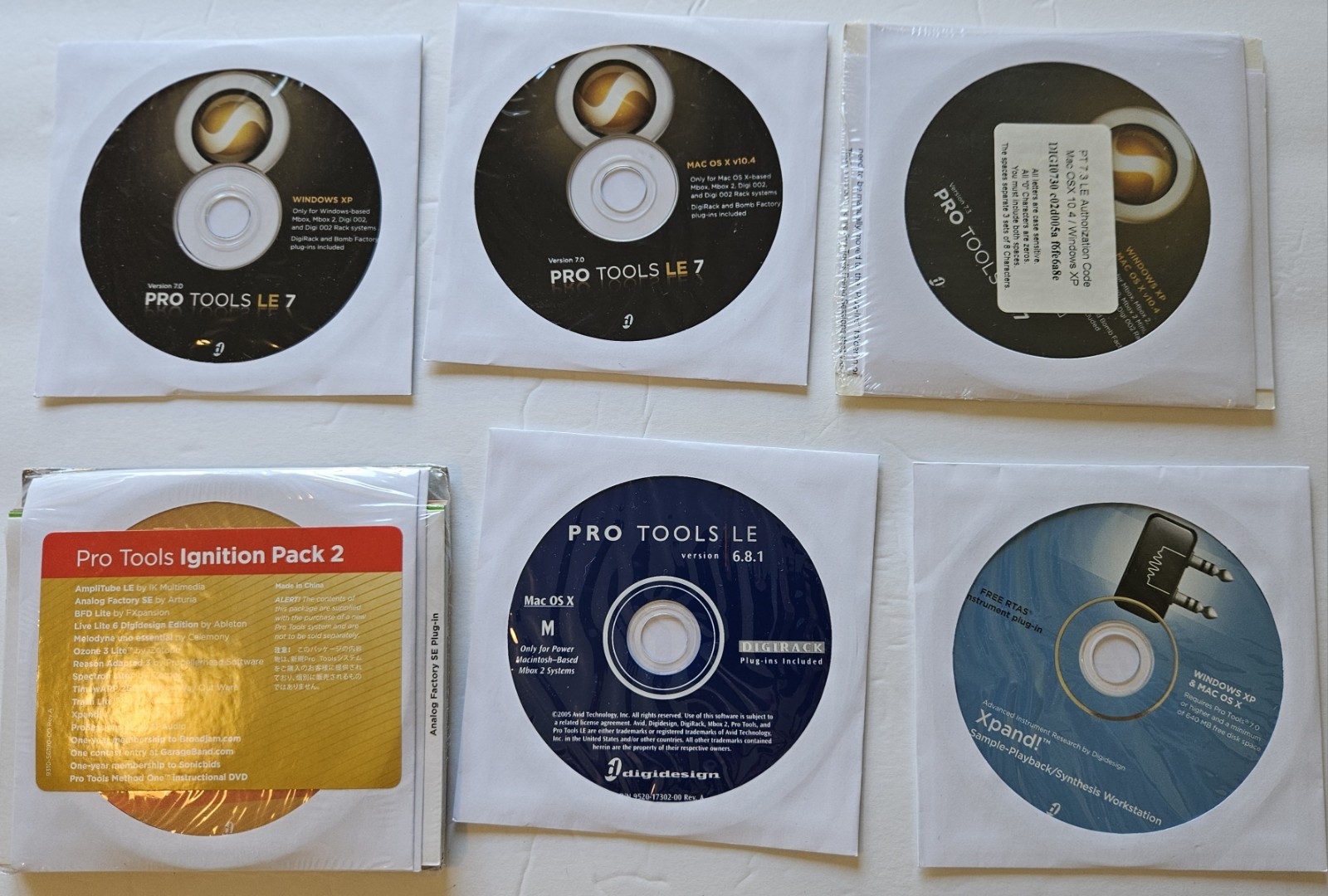 Digidesign Mbox 2 Pro Tools LE 7 PC/MAC Ignition Pack 2 W/Install Discs And Box