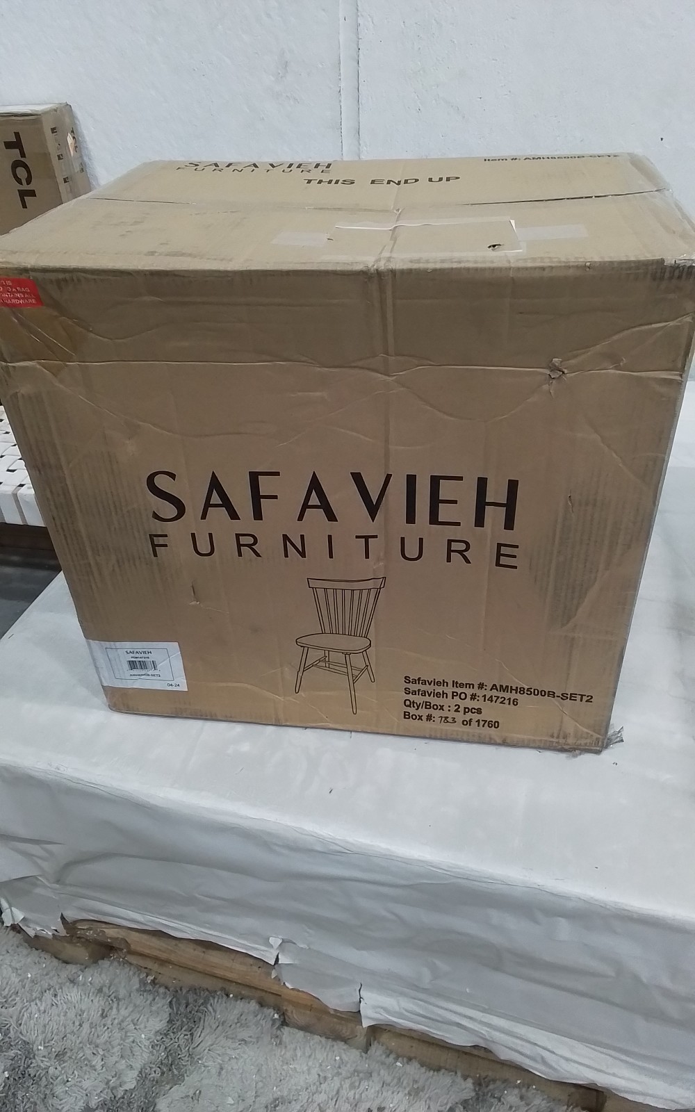Safavieh PARKER SPINDEL SIDE CHAIR, Reduced Price 2172764656 AMH8500B-SET2