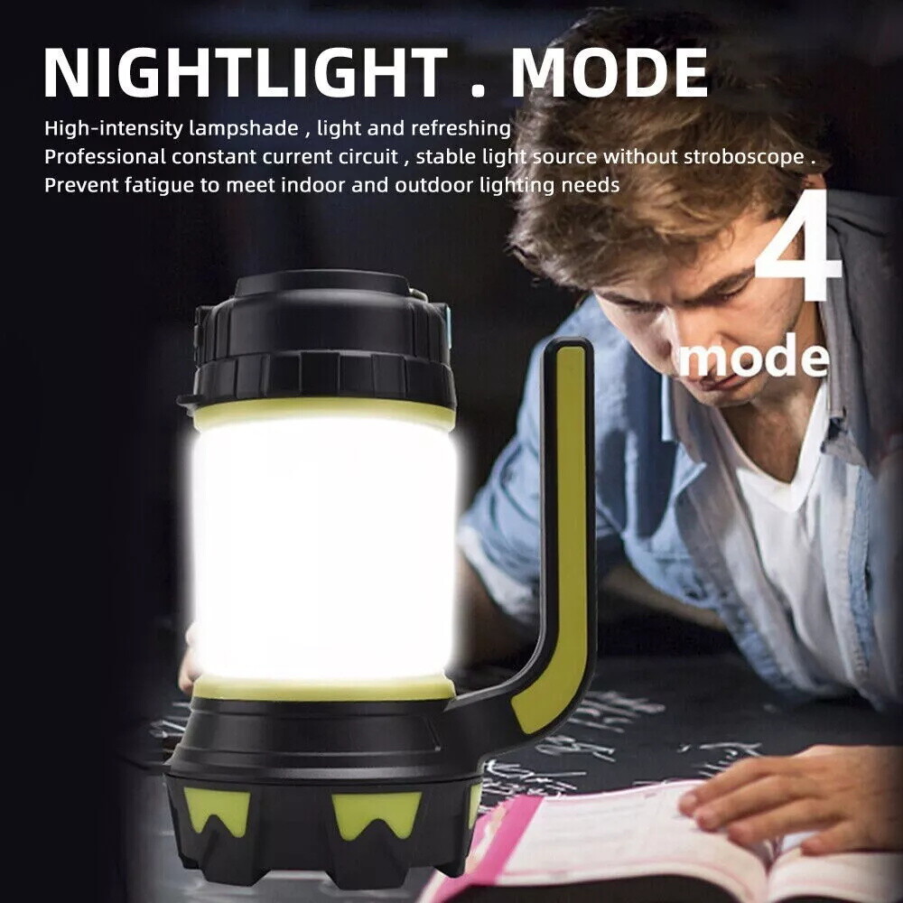 LED Camping USB Lantern Rechargeable Camping Tent Light Lamp Flashlight Portable