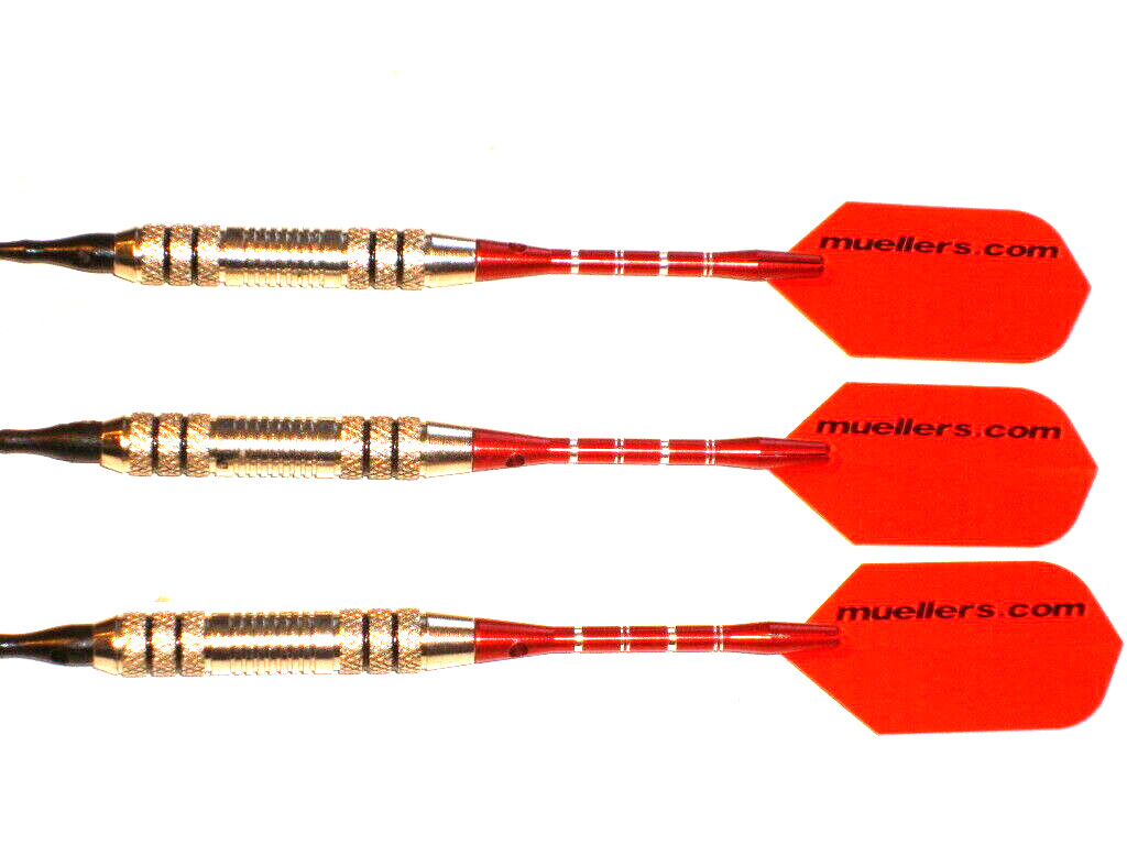 Soft Tip Darts, Used 17 Gram Plated with New Aluminum Shafts and Flights #2838