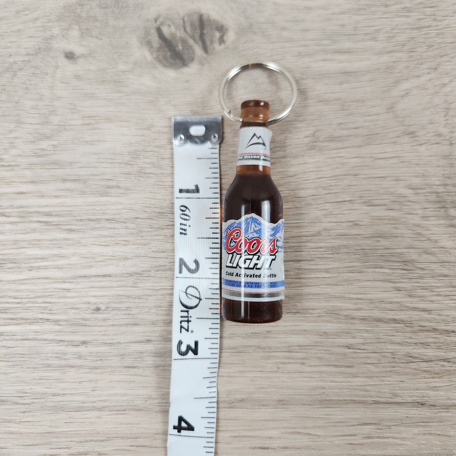 Coors Light Bottle Opener Keychain 3" Plastic