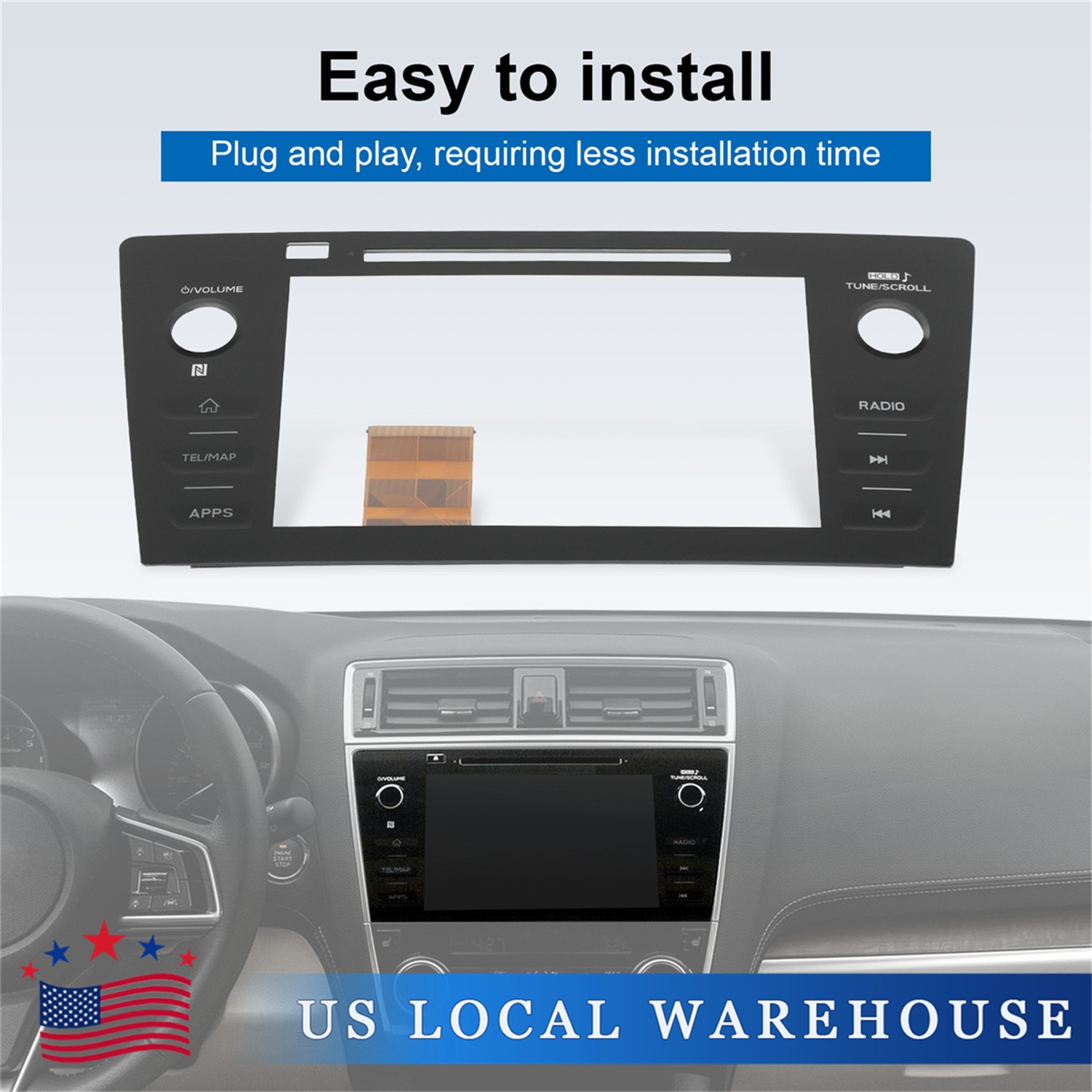 Radio Touch Screen Digitizer 86471-AL65A For Subaru Legacy & Outback 2018 2019