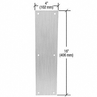 CRL M60432D Brushed Stainless Push Plates 4" x 16"