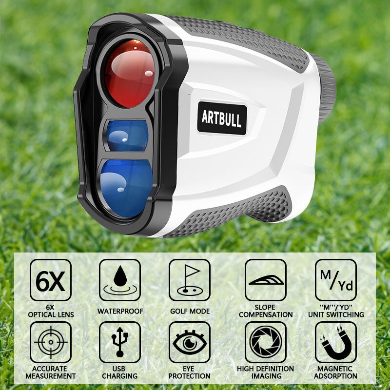 600M USB Charging Laser Rangefinder Telescope Support Range and Speed Testing