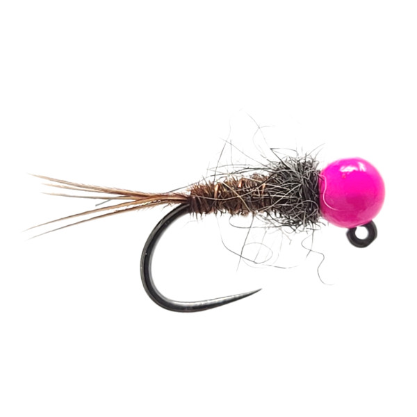 Newbury's Dirty Pheasant Tail Hot Pink Jig Nymph - Fly Fishing Flies (1 pc)