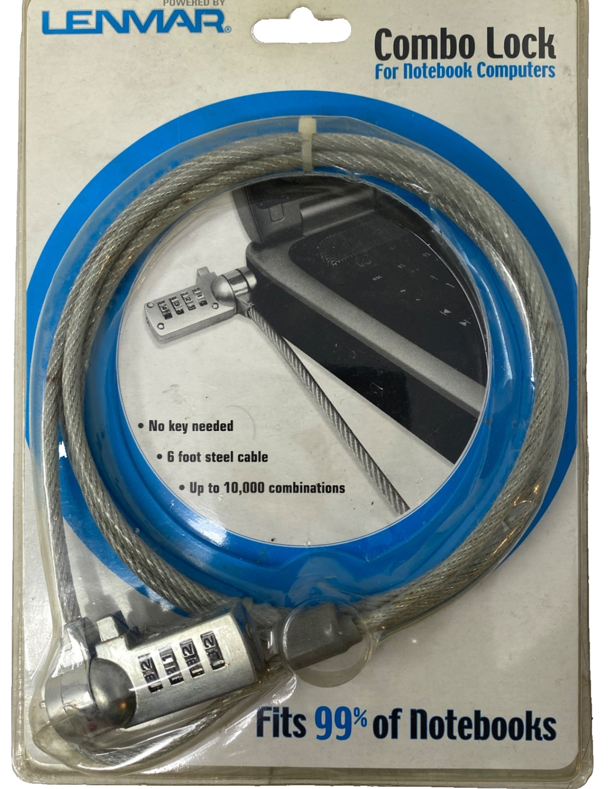 LENMAR 6' Foot Anti-Theft Cable Combo Lock for Notebook Computers