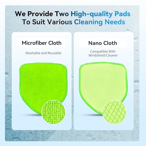 XINDELL Interior Windshield Cleaner Tool, Car Window Cleaning Kit with 4 Green