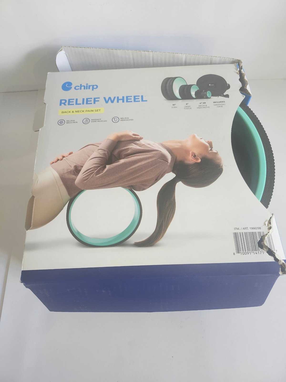 Chirp Relief Wheel - Back & Neck Pain Set 3 Pack with Travel Carrying Case
