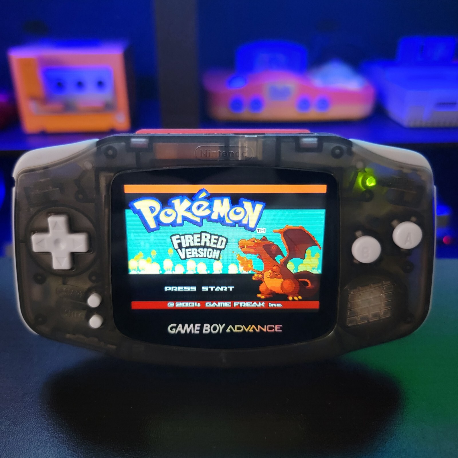 Smoke Grey Game Boy Advance GBA Console with iPS V5 Backlight Backlit LCD