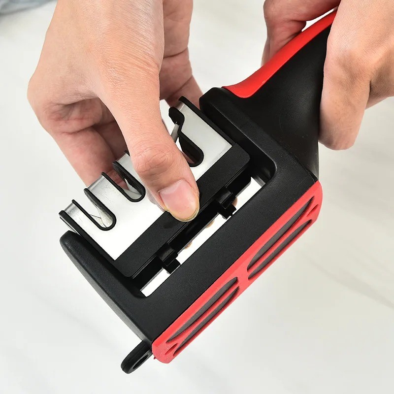 Kitchen 4Segment Knife Sharpener Household Multi-Functional Hand-Held Three-Purp