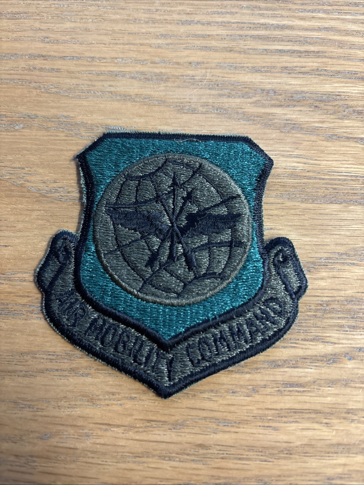 U.S. Military USAF Air Mobility Command Patch Insignia Cut Edge Subdued Iron On