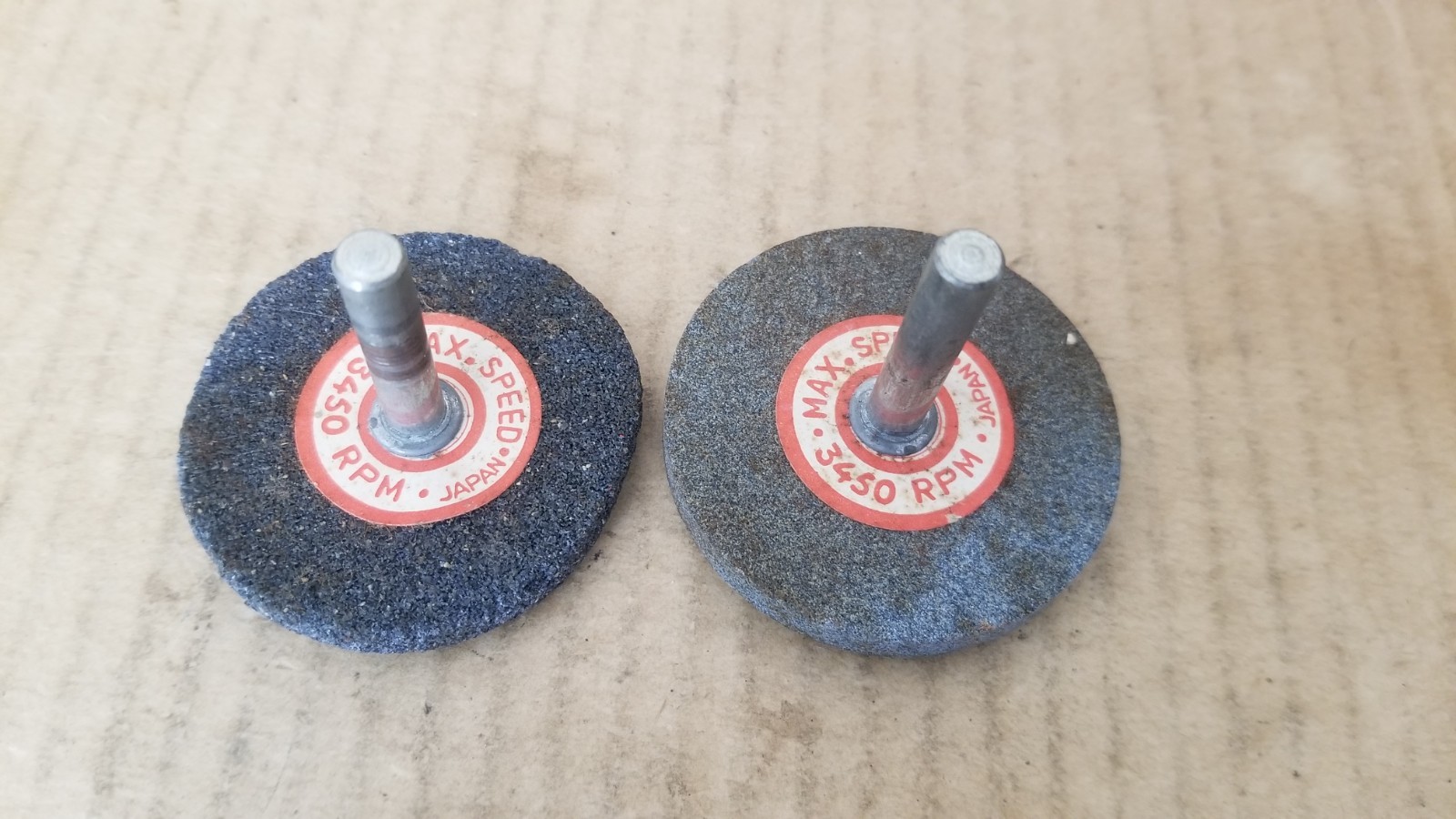2pc Fuller Japan Grinding Wheel Drill attachment sharpening stone , VGC