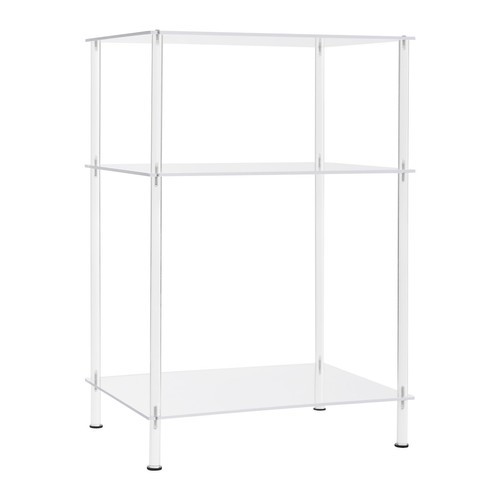 Clear Acrylic Side Table, 3 Tiers Small End Table living room Modern Nightstand