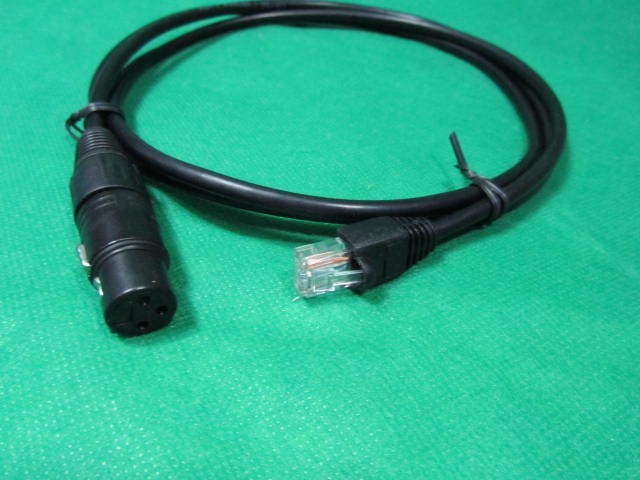DMX XLR Female to Cat 5e Adapter Cable For LOR iDMX-1000, SIRS-E LED-CON2, 3 Ft.