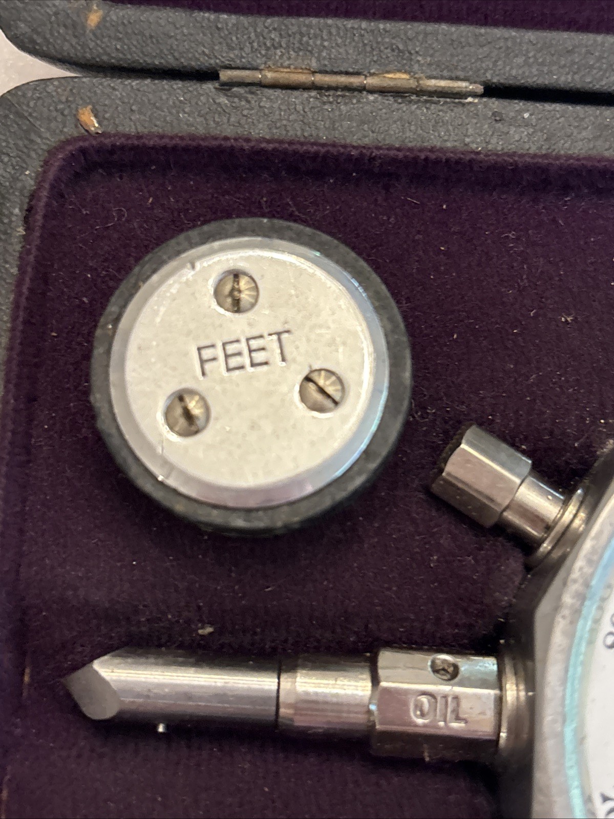 Hasler Speed Indicator Hand Held Case w/ tachometer Excellent Condition