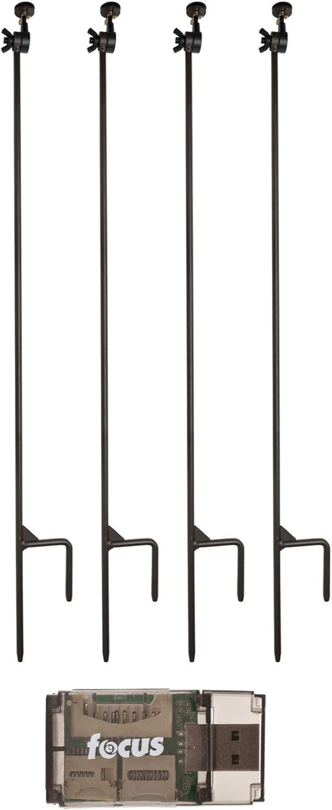 Trail Camera Holder Posts (2 Items) | Dual-Prong Step-In Posts, Universal 1/4X20