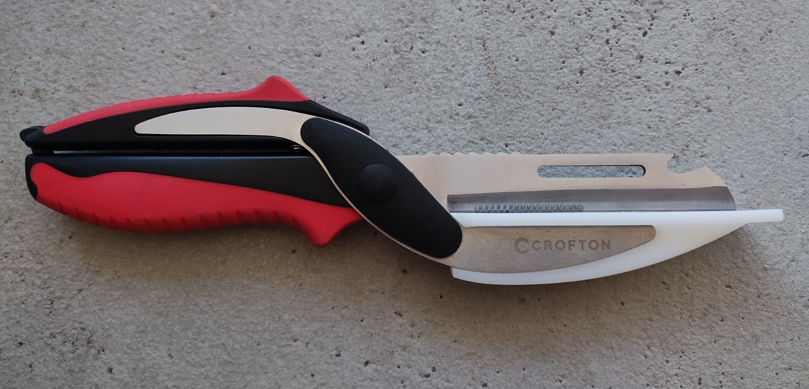 CROFTON KITCHEN SCISSORS COMBO BLADE CUTTING BOARD & KNIFE, EXCELLENT CONDITION!