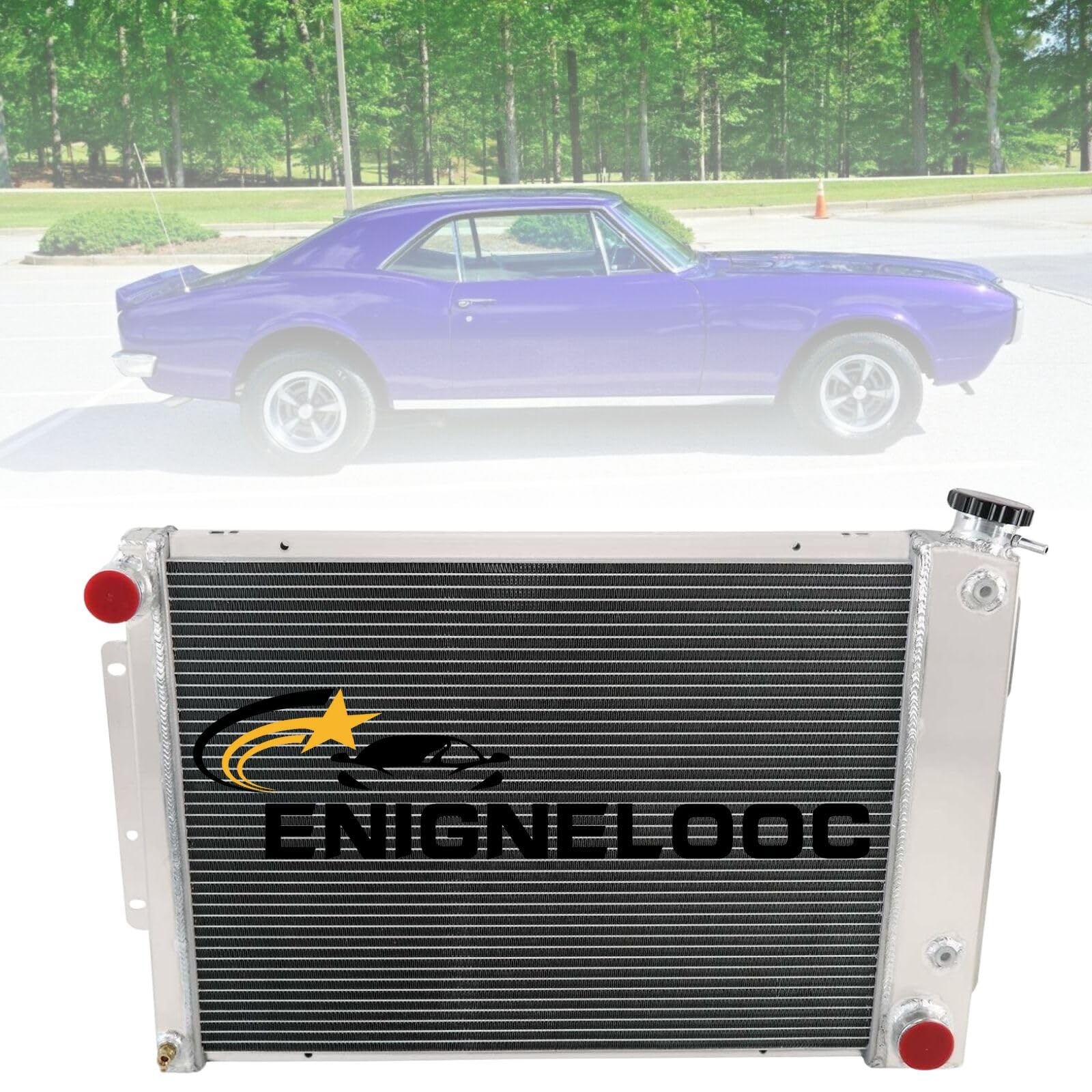3 Row Core Aluminum Radiator for 1967-1969 Firebird Camaro Big Block 23 Core