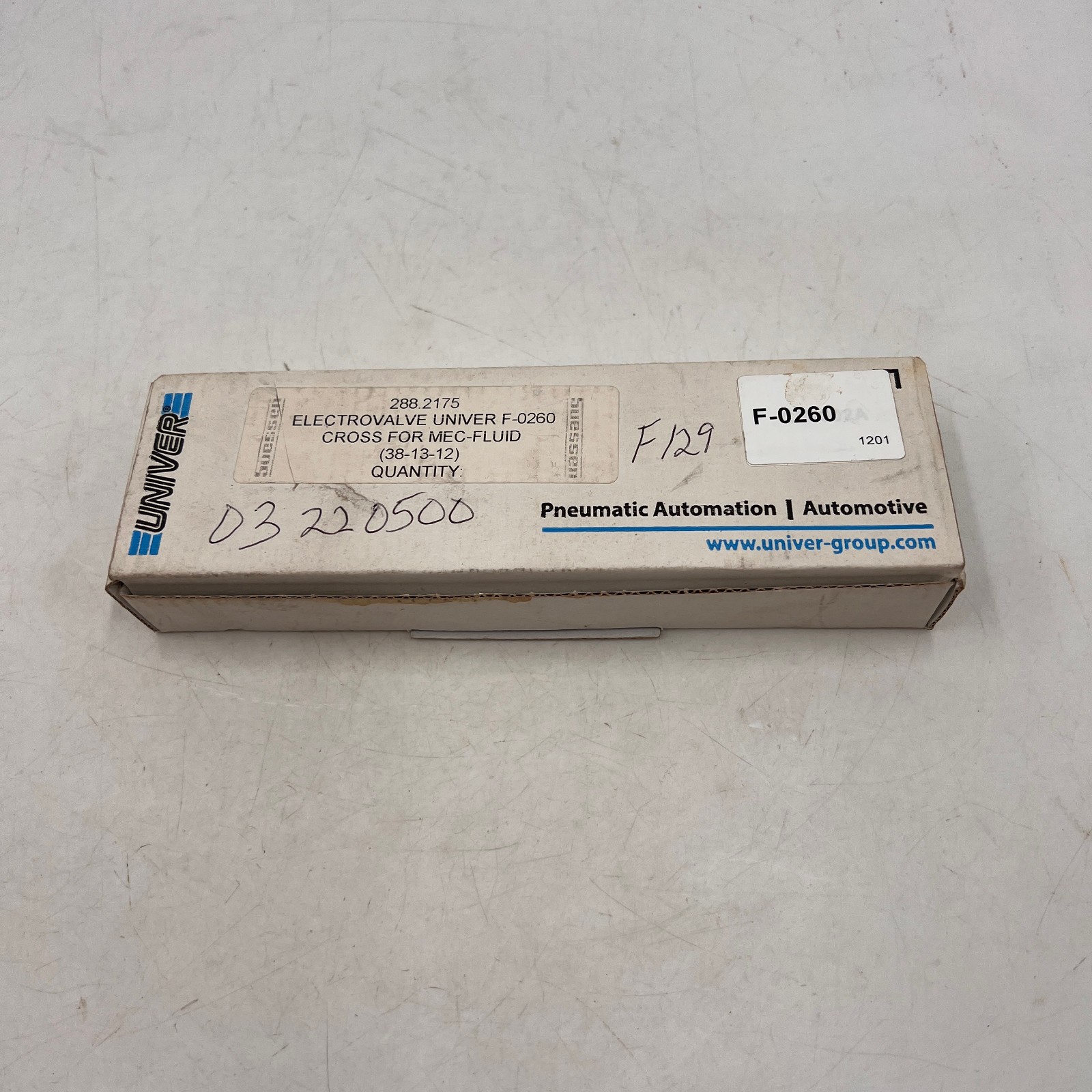 Univer F-0260 Electrovalve -Cross for MEC-Fluid (38-13-12) 288.2175 03220500