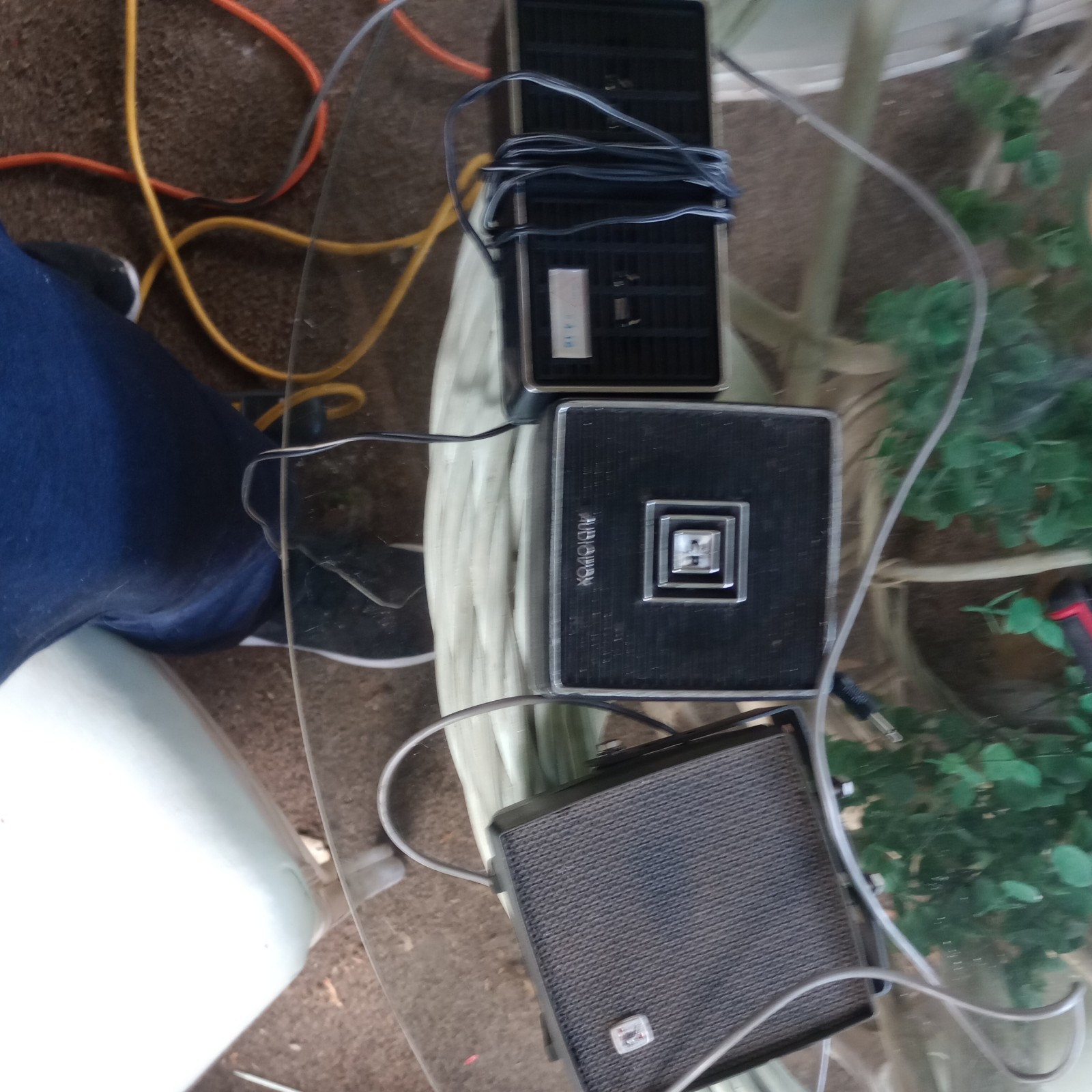 Audiobox Johnson External Speakers with bracket, ham radio,2 way CB radio  Parts