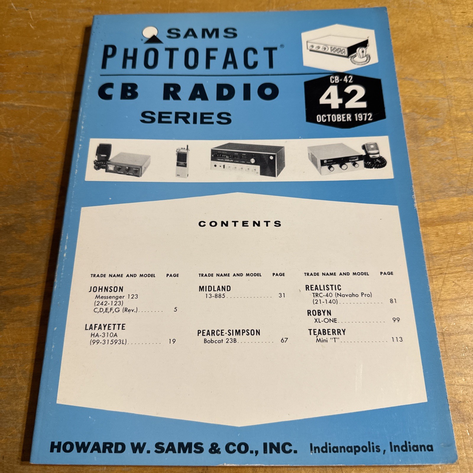 SAMS Photofact CB Radio Series Manual CB 42 October 1972